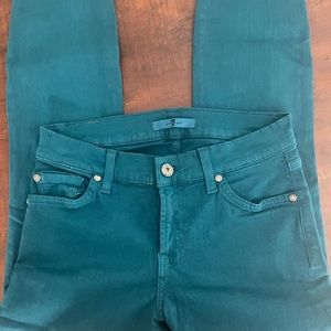 7 for All Mankind blue/teal jeans